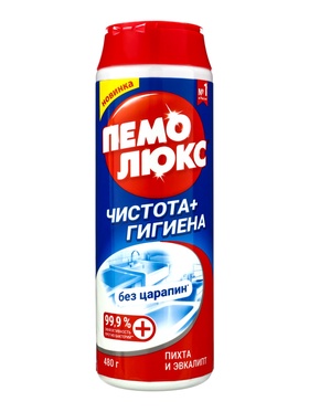 Чистящее средство ПЕМОЛЮКС Чистота + Гигиена, порошок, пихта и эвкалипт, 480 г 10964048