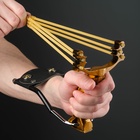 УЦЕНКА Рогатка спортивная с упором, металлическая, коричневая 10969159