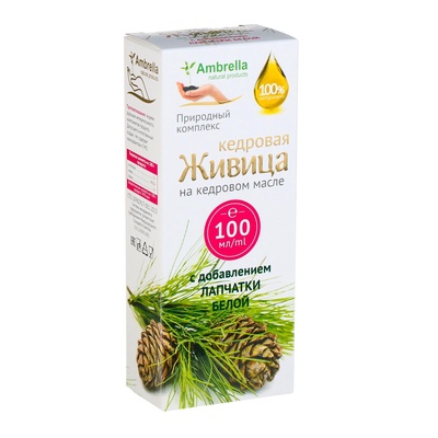 УЦЕНКА Кедровая живица на кедровом масле с лапчаткой белой, 100 мл