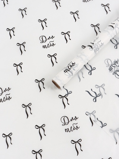 Плёнка тишью влагостойкая «Бантики», 0.6×10 м, 30 мкм