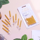 УЦЕНКА Свечи в торт «Спираль», 6 см, золотые, набор 10 шт. 10969361