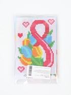 УЦЕНКА Вышивка крестиком "С праздником 8 марта!", 14*10 см - Фото 3