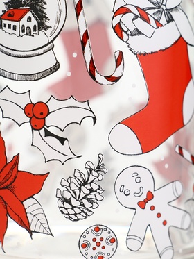 Кружка новогодняя стеклянная «Новогодний уют», 300 мл