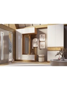 УЦЕНКА Шкаф двухстворчатый Роджина, 1000×520×2400, Дуб крафт/Белый глянец - Фото 3