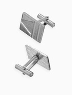 УЦЕНКА Набор мужской медный «Запонки + Зажим для галстука» резьба, цвет сер. - Фото 3