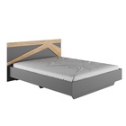 УЦЕНКА Кровать двуспальная «Теодора», с основанием, спальное место 1600×2000 мм, цвет графит/крафт золотой - Фото 1