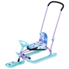 УЦЕНКА Снегокат «Twiny 2+» с пингвинятами, со спинкой, с родительской ручкой, голубой, фиолетовый, TW2+/П Nika - Фото 6