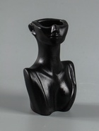 УЦЕНКА Ваза гипс настольная «Незнакомка» 6×10×14 см, чёрный - Фото 3
