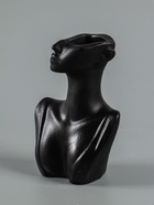 УЦЕНКА Ваза гипс настольная «Незнакомка» 6×10×14 см, чёрный 10969397