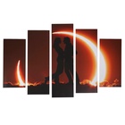 УЦЕНКА Модульная картина "Влюблённая пара" (2-23х52; 2-24х70; 1-24х80) 120х80см - Фото 1