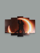 УЦЕНКА Модульная картина "Влюблённая пара" (2-23х52; 2-24х70; 1-24х80) 120х80см - Фото 4