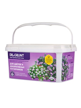 Удобрение минеральное для цветов и декаративных кустарников, Dr.Grunt, ведро, 3.3 л 10958607