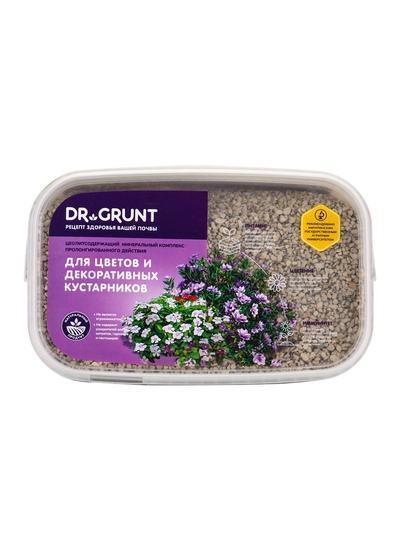 Удобрение минеральное для цветов и декоративных кустарников, Dr.Grunt, ведро, 3.3 л