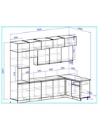 УЦЕНКА Кухонный гарнитур угловой в потолок 3000х1600 Виктория, Кашемир/Дуб крафт - Фото 3