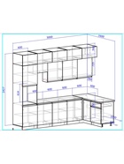 УЦЕНКА Кухонный гарнитур угловой в потолок 3000х1600 Виктория, Кашемир/Дуб крафт - Фото 3