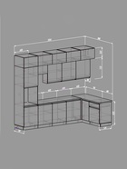 УЦЕНКА Кухонный гарнитур угловой в потолок 3000х1600 Виктория, Кашемир/Дуб крафт - Фото 4