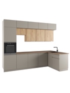 УЦЕНКА Кухонный гарнитур угловой в потолок 3000х1600 Виктория, Кашемир/Дуб крафт - Фото 8