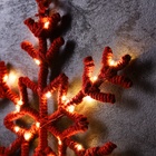 УЦЕНКА Фигура световая "Снежинка красная", d=39 см, 30 LED, ААх2 (не в компл.), Т/БЕЛЫЙ - фото 14998256