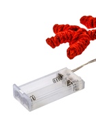 УЦЕНКА Фигура световая "Снежинка красная", d=39 см, 30 LED, ААх2 (не в компл.), Т/БЕЛЫЙ - фото 14998258