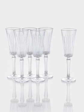 Набор бокалов для шампанского Magistro Solennita, 150 мл, 6 шт., 7×23.2 см, стекло, прозрачные