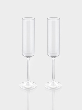 Набор бокалов для шампанского Magistro «Индиго», 180 мл, 2 шт., 6×24.5 см, стекло, прозрачные