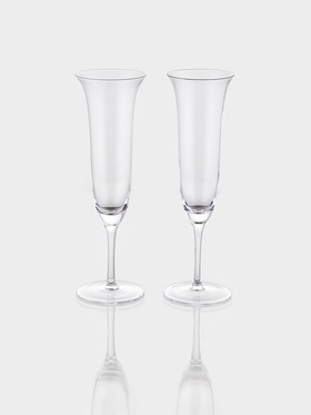 Набор бокалов для шампанского Magistro «Френч», 180 мл, 2 шт., 7.3×24 см, стекло, прозрачные