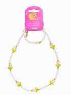 Комплект детский «Выбражулька. Тюльпаны и жемчуг», 2 предмета: бусы, браслет, бело-розовый - фото 63130895