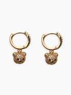 Серьги детские «Выбражулька. Мишка в стразах», 0.5×2.2 см, белые в золоте - Фото 2