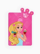 Серьги-конго детские «Выбражулька. Клубничка», красные в золоте 10898209