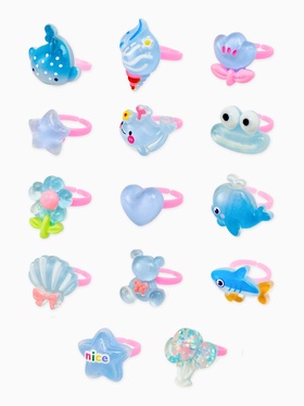 Кольцо «Выбражулька. Морской мир», форма МИКС, цветное, безразмерное (комплект 24 шт)