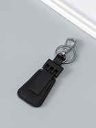 Брелок для ключей на кольце с карабином под нанесение, кожзам, размер окна 3.7×1.7 см, чёрный матовый, 13×4×0.7 см - Фото 3