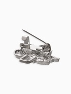 Зажим для кардигана «Ажур. Бабочка», цвет серебро - фото 63130918