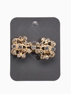 Зажим для кардигана «Ажур. Завитки», белый в золоте - фото 63130944