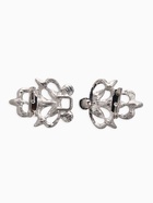 Зажим для кардигана «Ажур. Цветы», синий в серебре - фото 63130947