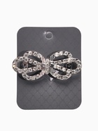 Зажим для кардигана «Ажур. Корона», белый в серебре - Фото 5