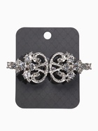 Зажим для кардигана «Ажур. Пика», белый в серебре - фото 63130969