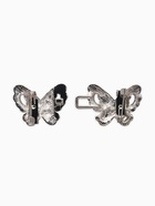 Зажим для кардигана «Ажур. Бабочки», белый в серебре - фото 63130977