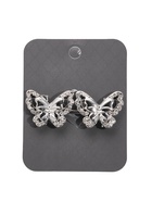 Зажим для кардигана «Ажур. Бабочки», белый в серебре - фото 63130979