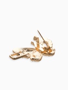 Зажим для кардигана «Ажур. Бабочки», белый в золоте - фото 63130983