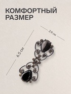 Зажим для кардигана «Ажур. Винтаж», серый в сером - Фото 2