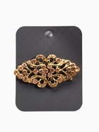 Зажим для кардигана «Ажур. Бутоны», цвет золотой в черненом золоте - фото 63131004