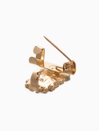 Зажим для кардигана «Ажур. Астра», белый в золоте - Фото 4