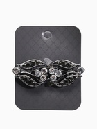 Зажим для кардигана «Ажур. Бутон», серо-белый в сером - фото 63131019