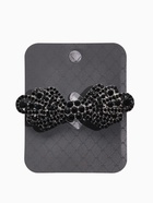 Зажим для кардигана «Ажур. Бант», чёрный в сером - фото 63131024