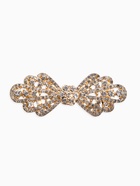 Зажим для кардигана «Ажур. Бант», белый в золоте 10904588