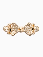 Зажим для кардигана «Ажур. Бант», белый в золоте 10904588