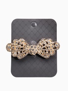 Зажим для кардигана «Ажур. Бант», белый в золоте 10904588