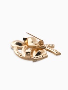 Зажим для кардигана «Ажур. Капельки», белый в золоте - фото 63131038