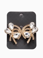 Зажим для кардигана «Ажур. Капельки», белый в золоте - фото 63131039