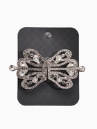 Зажим для кардигана «Ажур. Корона империи», белый в серебре 10904592